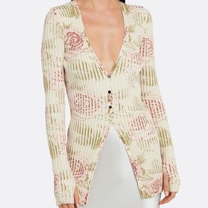 PACO RABANNE RIBBED CARDIGAN